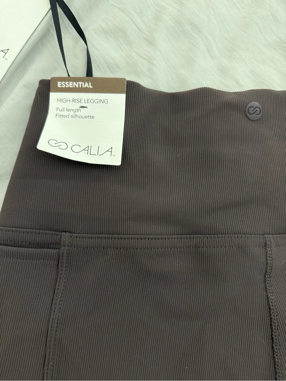 Kids High-Waist Leggings in Dark Brown - Stretch Performance